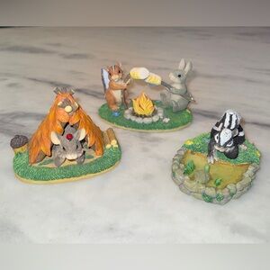 Vintage FITZ & FLOYD Charming Tails Set of 3 Figurines
